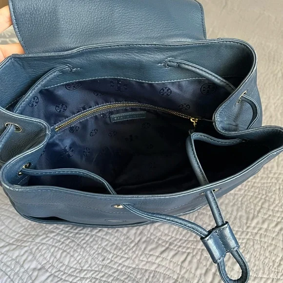 Tory Burch Navy Blue Backpack